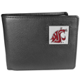 Washington St. Cougars Leather Bi-fold Wallet Packaged in Gift Box